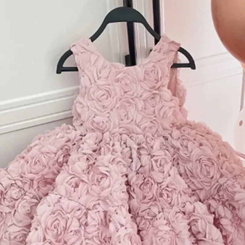 Baby Dress 2023 New Summer Girls' Dress for Children' Floral Baby Princess Tutu Dress Birthday Party Children's Wear Girls Dress