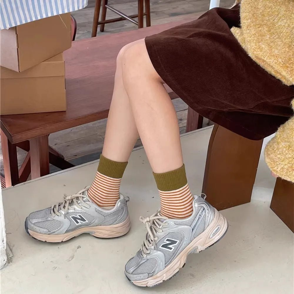 Women's Striped Preppy Long Socks – Classic Knee High Socks - lily supply