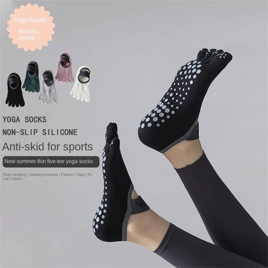 Women's Anti - Slip Five Finger Yoga Socks – Toe Grip Socks - lily supply