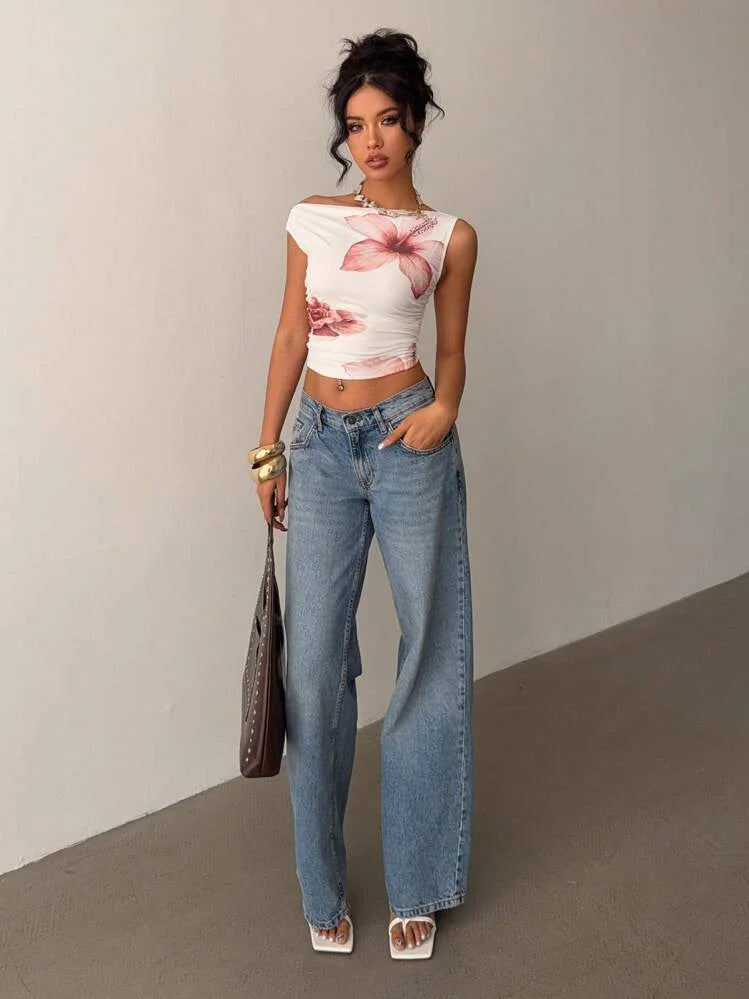 Women's Sexy Off Shoulder Sleeveless Top