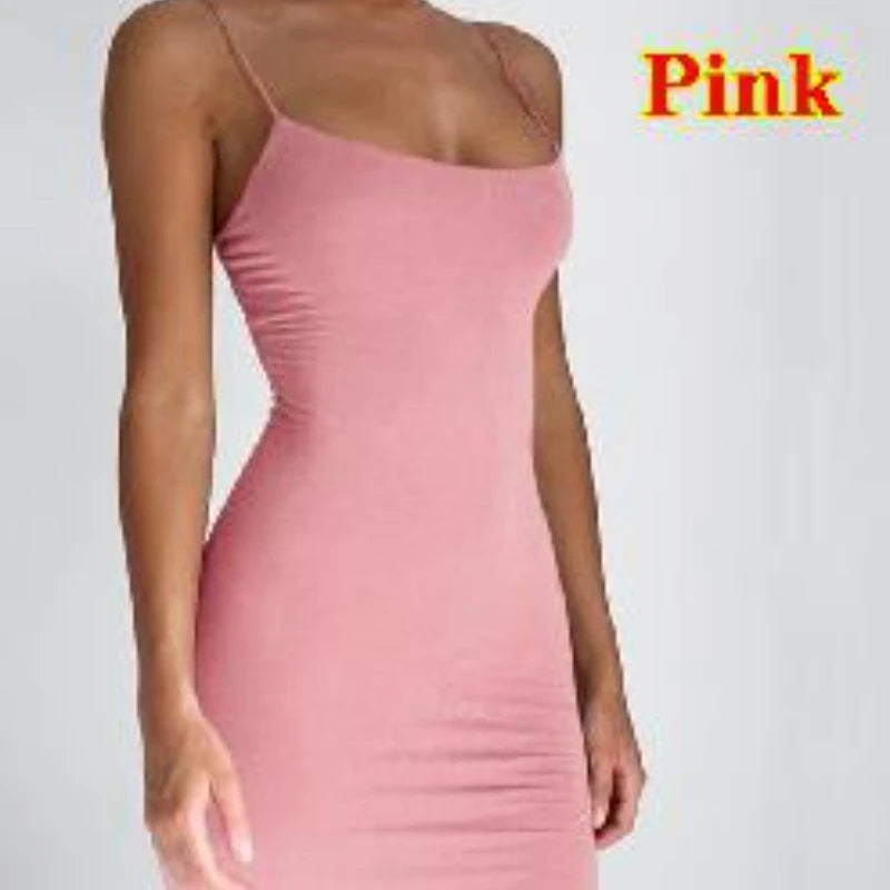 Women's Spaghetti Strap Bodycon Mini Dress