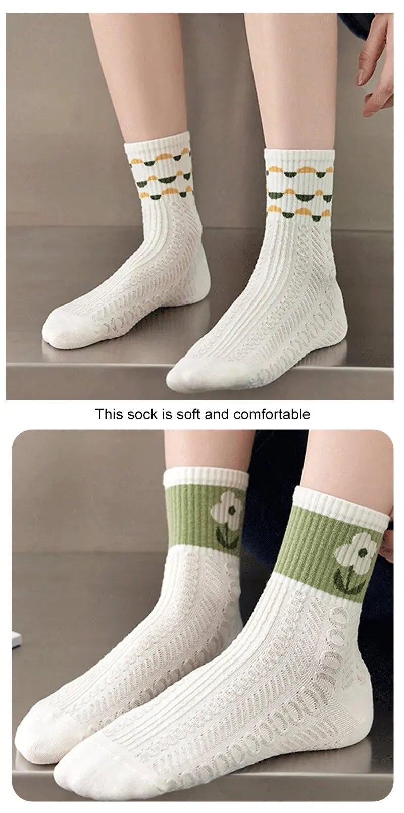 Women's Cartoon Print Mid - Length Socks – Fun Casual Socks - lily supply