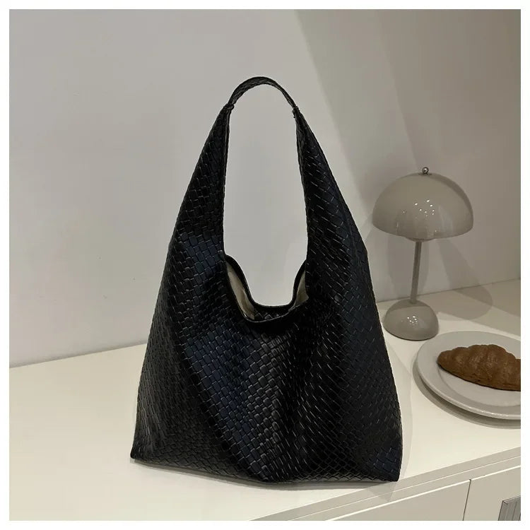 Minimalist Hobo Tote Bag - Retro Elegant Large Capacity Shoulder Bag