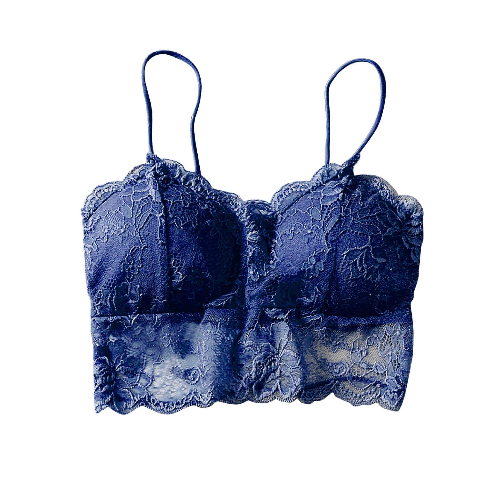Women's Lace Bralette Zipper Crop Top