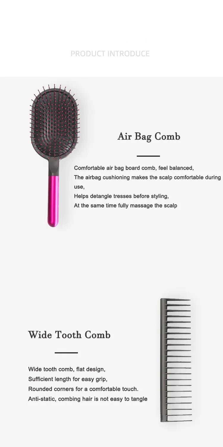 Airbag Scalp Massage Hairbrush - Wet Curly Detangle Salon Styling Comb - lily supply