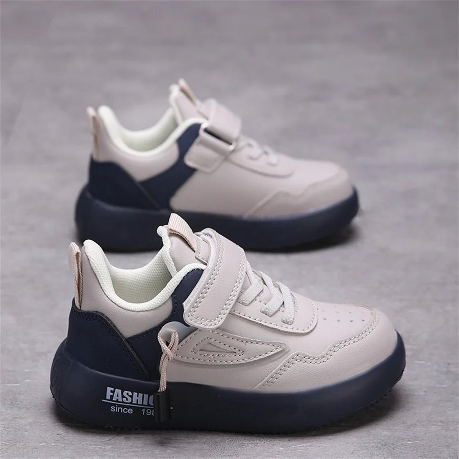 Tenis Sneakers Kids Spring/Autumn New Boys Girls Sports Shoes Casual Board Shoes Leather Soft Soled Children Small White Shoes - lily supply