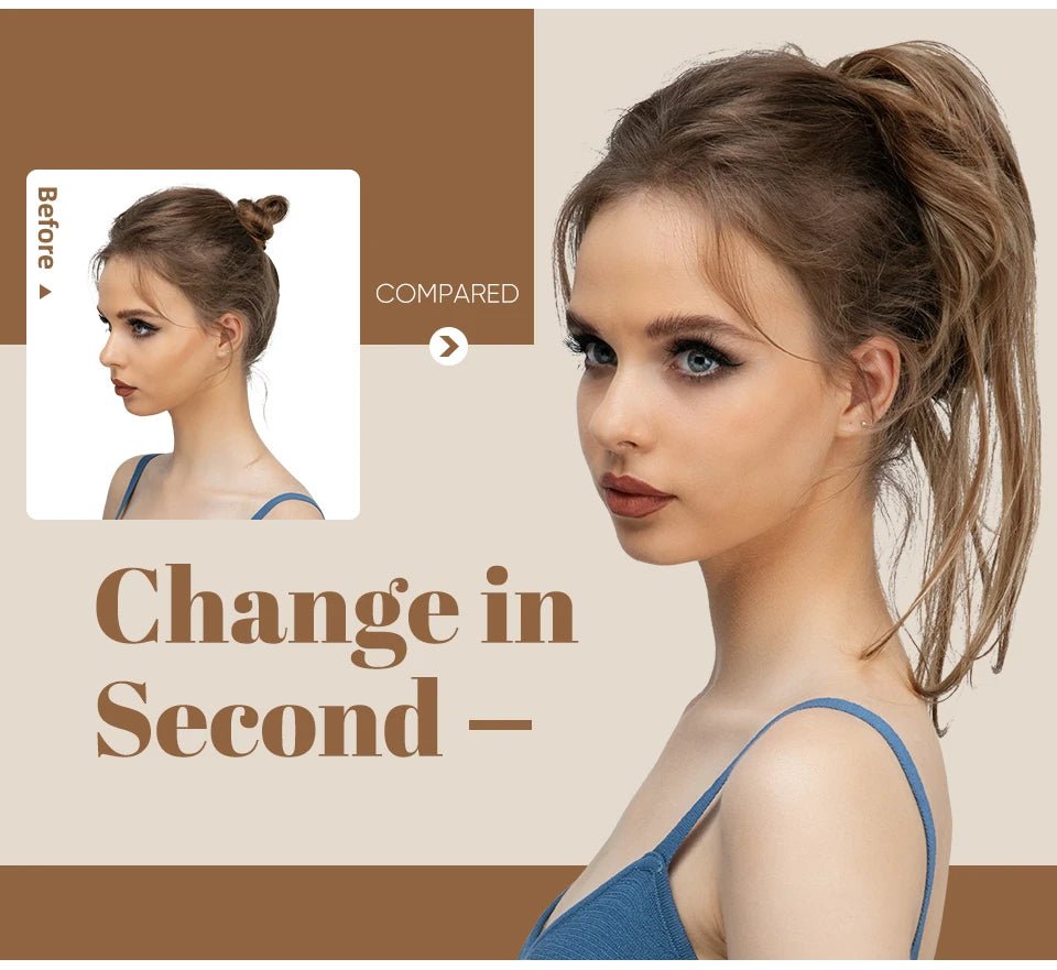 Synthetic Curly Messy Bun Hairpiece - Elastic Chignon Updo Donut - lily supply