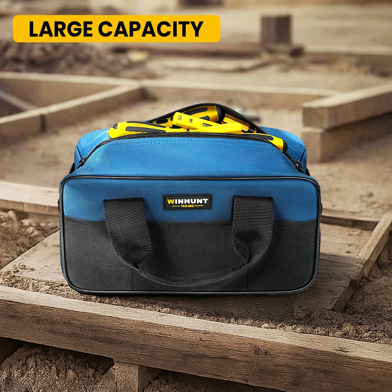 Heavy Duty Tool Tote Bag - 14 Inch Storage Organiser with Multiple Pockets