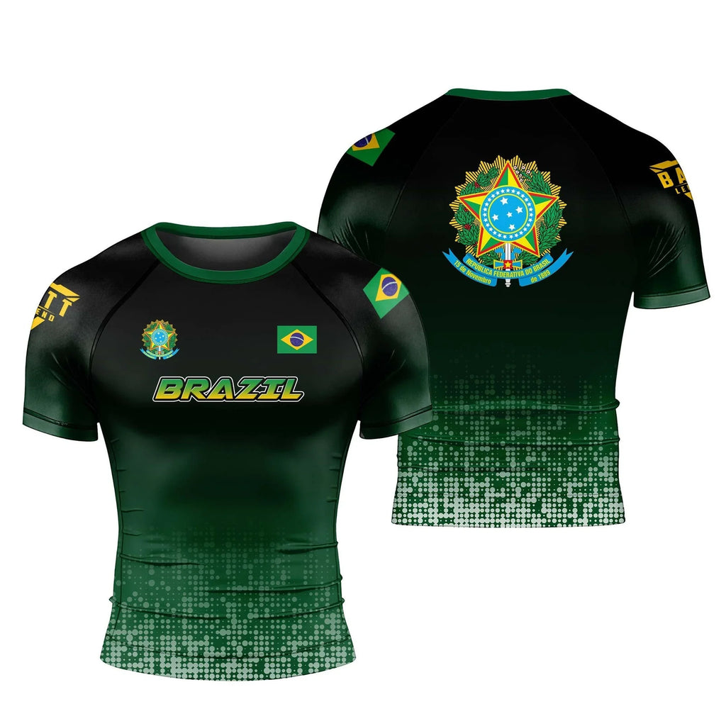 Men's BJJ Grappling Jersey – Short Sleeve Brazilian Jiu - Jitsu Training Top - lily supply