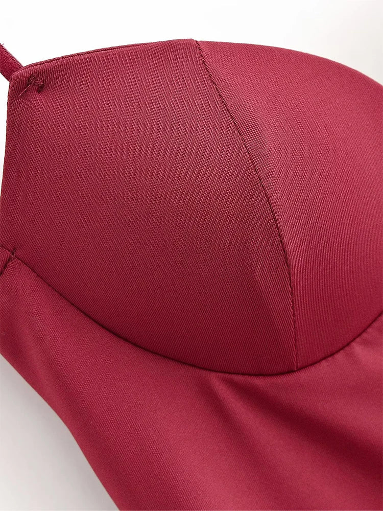 Women's V-Neck Spaghetti Strap Camisole Bra Top