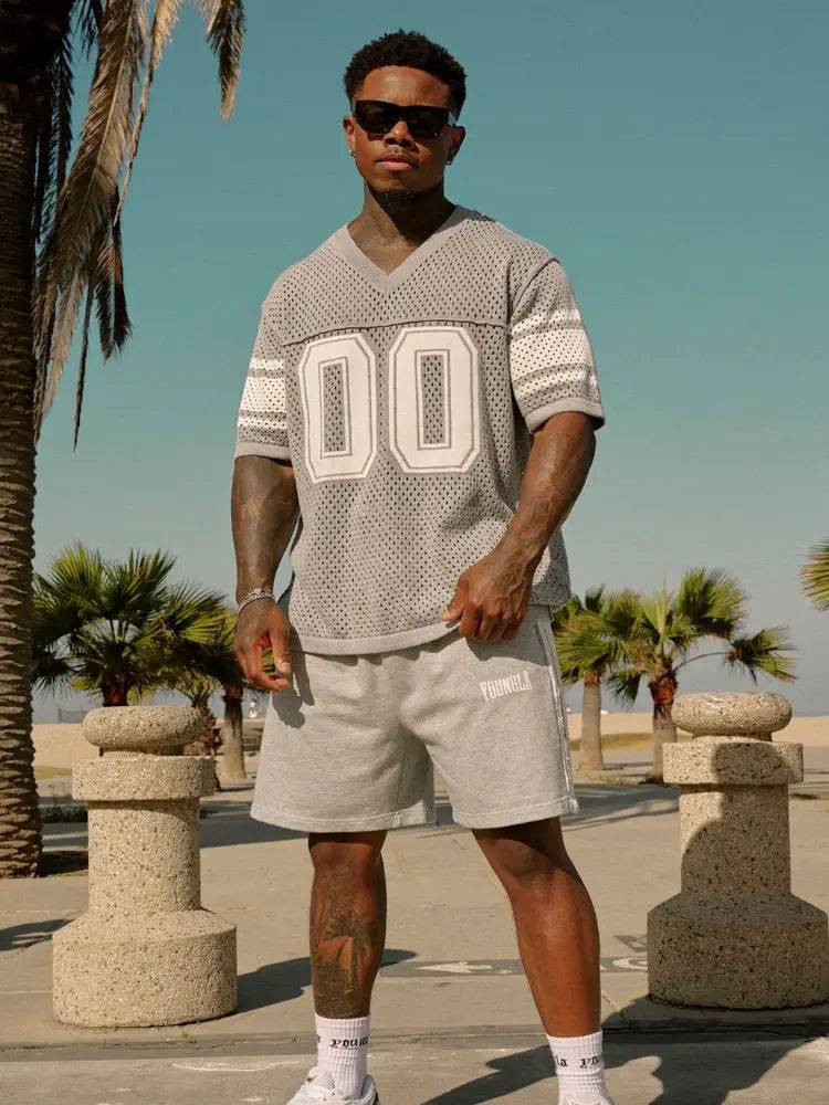 Men's V-Neck Sports Gym Running T-Shirt