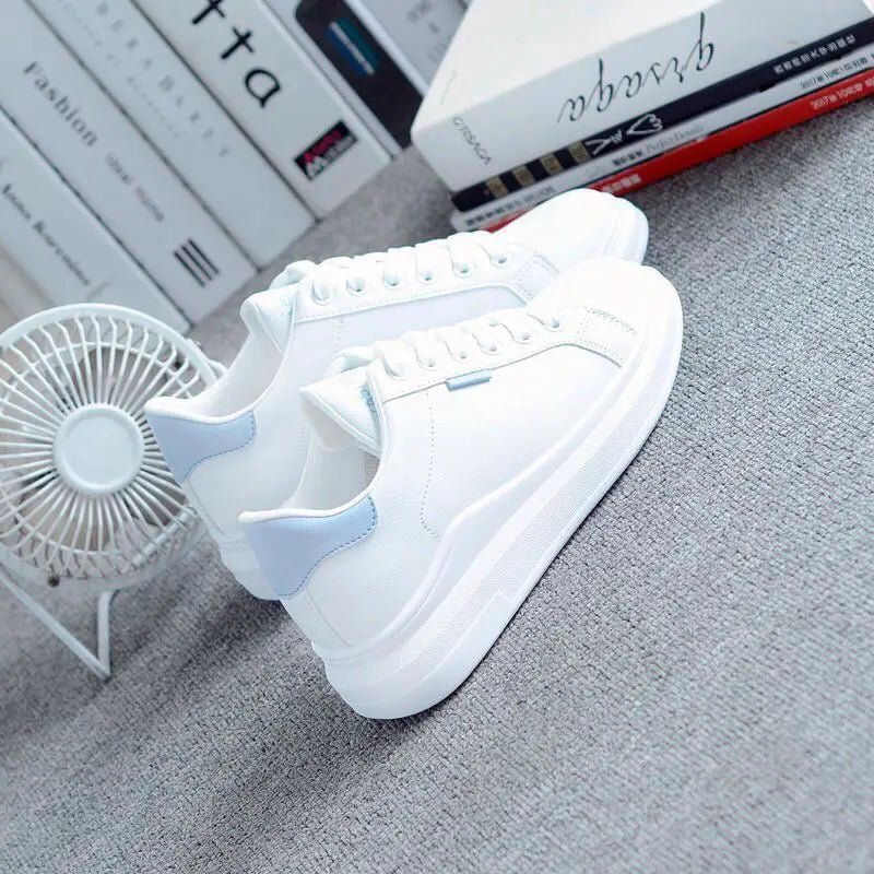 Shoes 2025 Women Running Spring Autumn Fashion White Breathable Embroidered Flower Lace - Up Casual Sneakers Zapatos De Mujer - lily supply