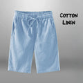 Men's Cotton Linen Beach Shorts – Casual Breathable Vacation & Gym Sweatpants