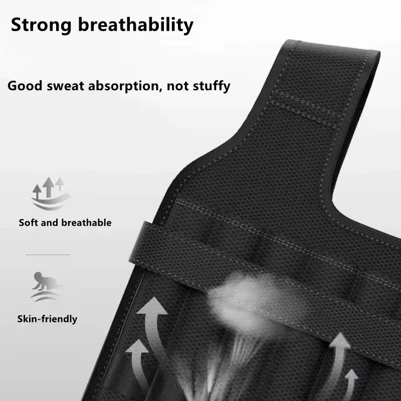 Adjustable 20KG Weighted Training Vest - Strength Endurance Running Fitness Jacket