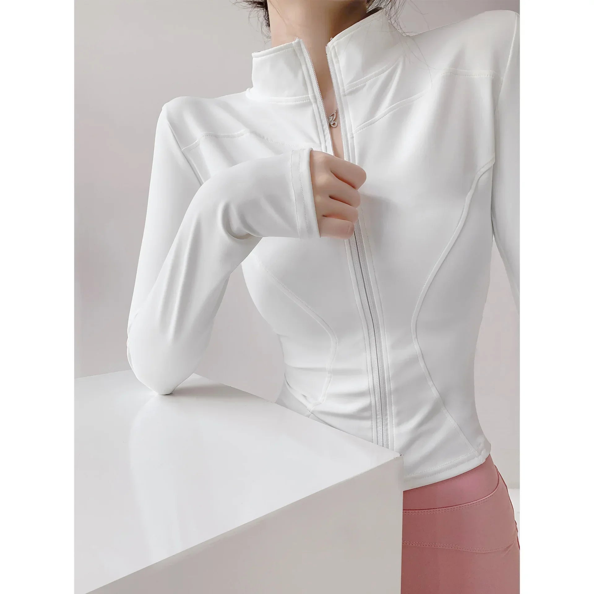 Women's Sun Quick Dry Yoga Zip Jacket - Long Sleeve Running Fitness S-3XL