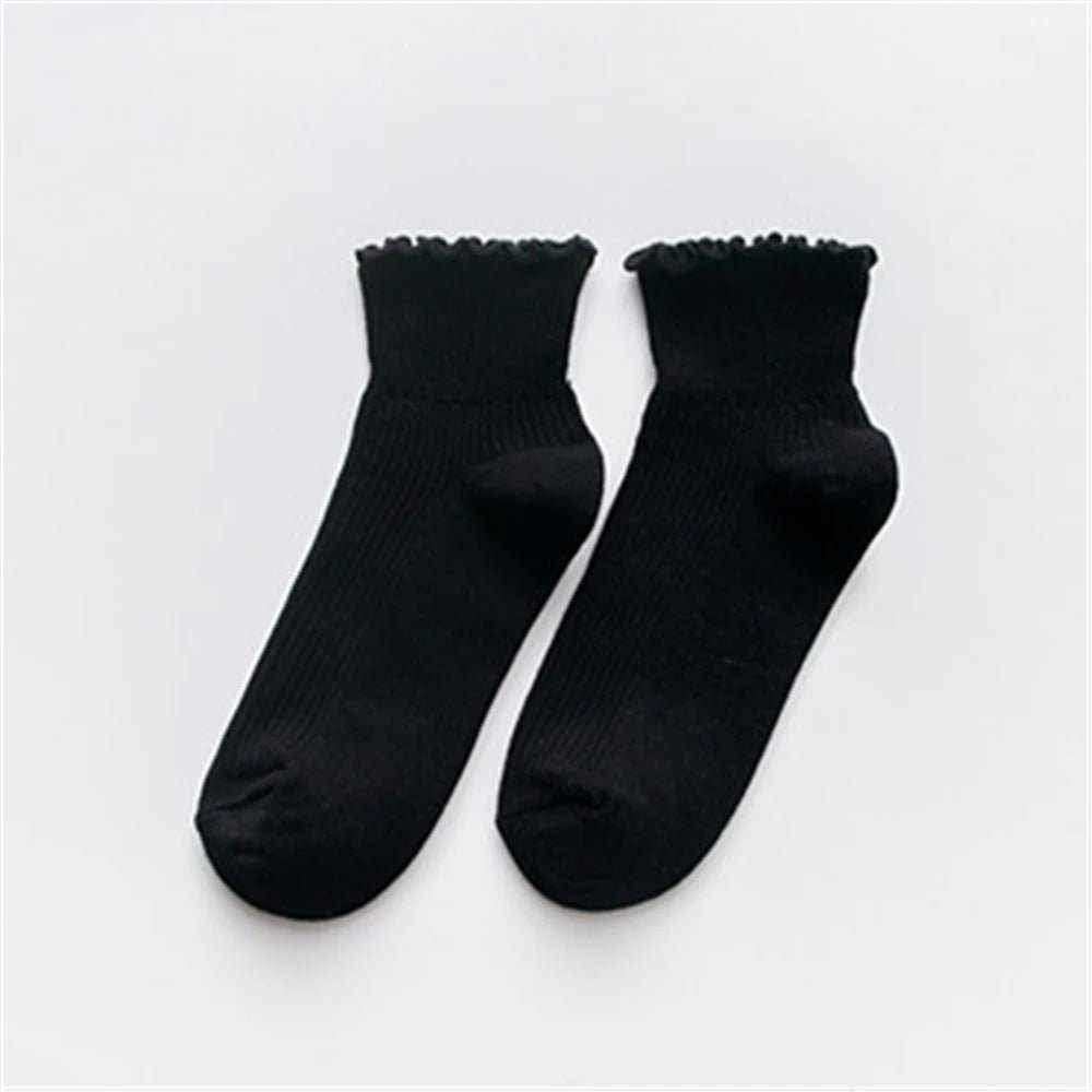 Fashion Lace Ruffles Soft Cotton Women Socks - lily supply