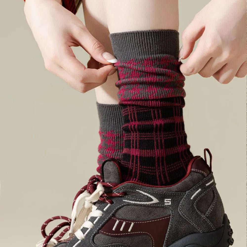 Women's Kawaii Korean Art Print Calf Socks – Cute Casual Socks - lily supply