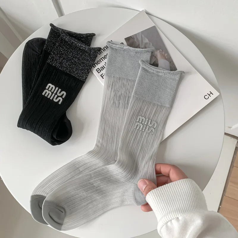 Women's Ballet Lace Glass Wire Transparent Socks – Sheer Ankle Socks - lily supply