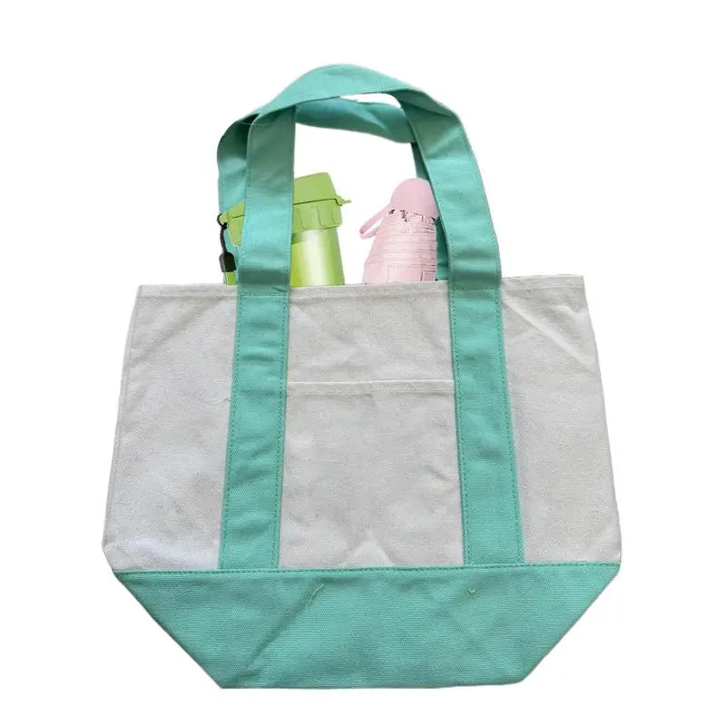 Canvas Reusable Grocery Tote Bag - Fashionable for Women Men Students