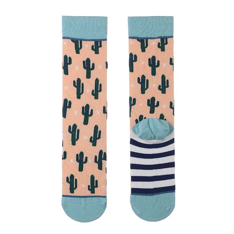 Women's Plant, Hedgehog & Sloth Print Socks – Trendy Casual Socks - lily supply