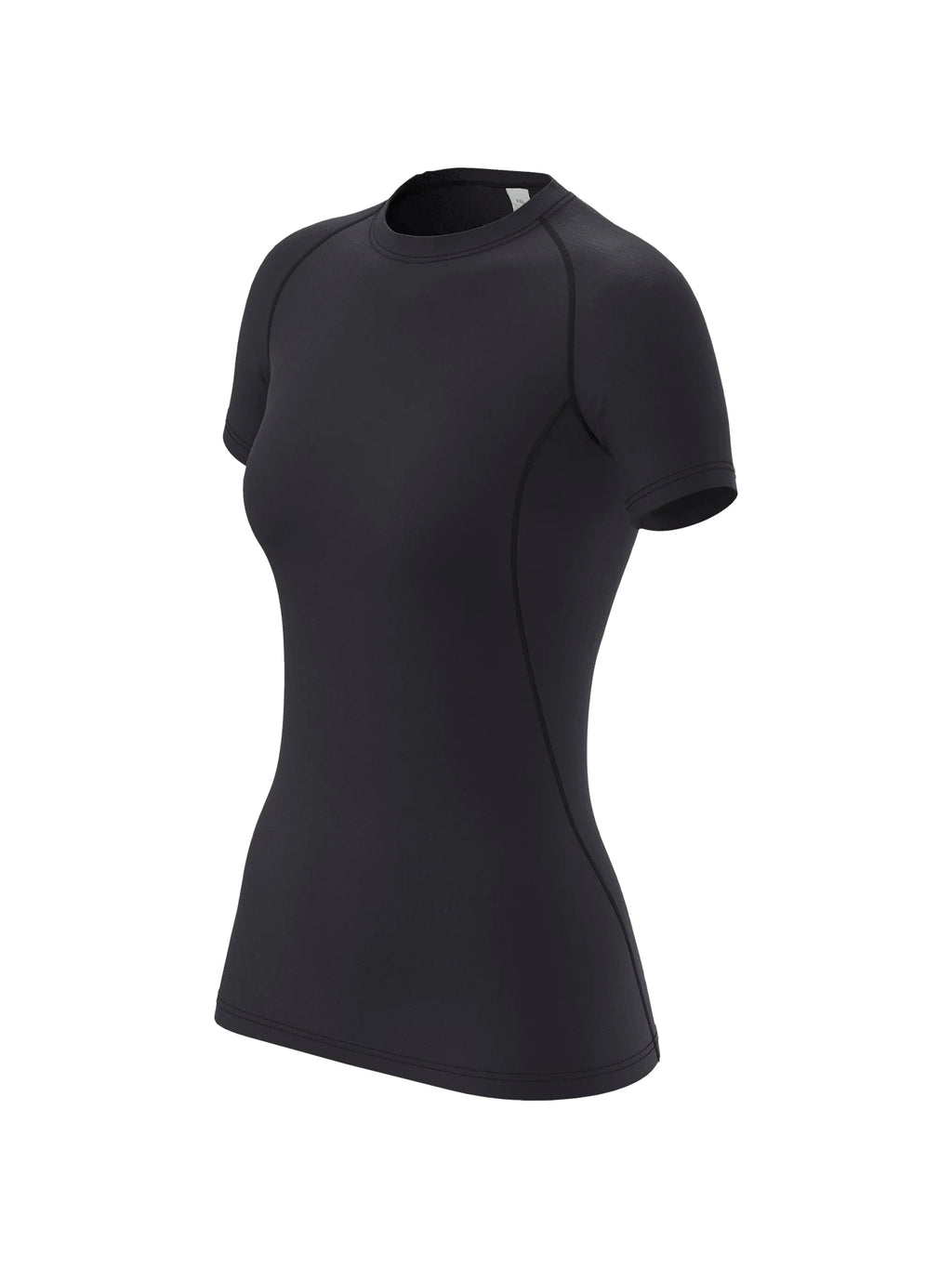 Women's compression shirt, short - sleeved sports yoga running T-shirt summer gym workout quick - drying stretch T-shirt, clothing - lily supply