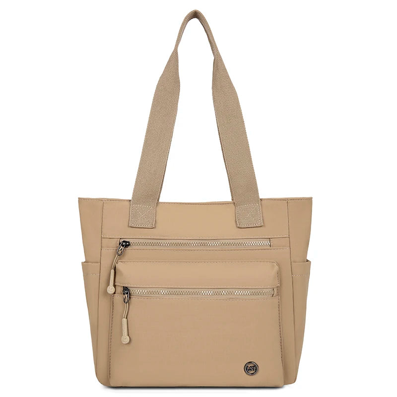 Women's Waterproof Canvas Eco Shoulder Tote Bag - Work School Travel Shopping