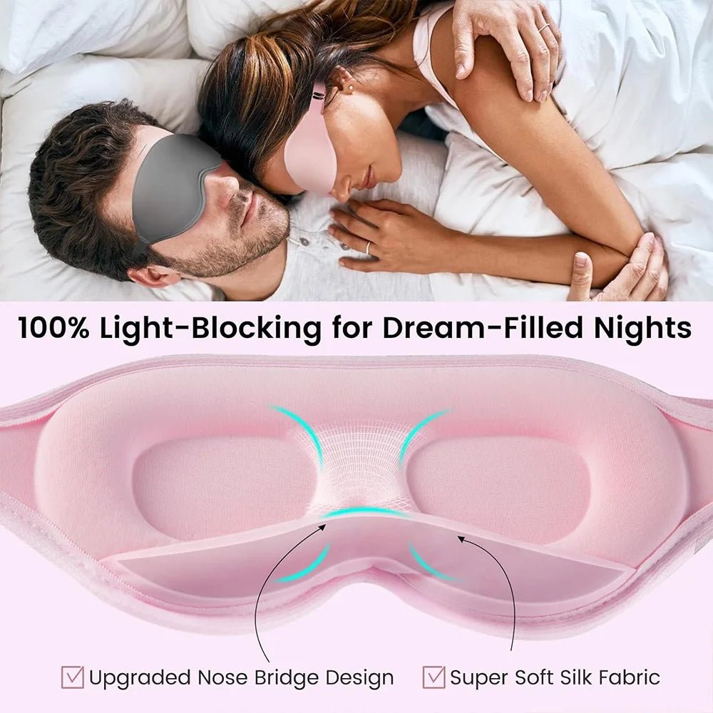 3D - shaped men's and women's sleep eye masks provide perfect light - blocking, are soft and comfortable, suitable for travel A - DH - lily supply