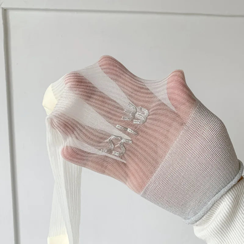 Women's Ballet Lace Glass Wire Transparent Socks – Sheer Ankle Socks