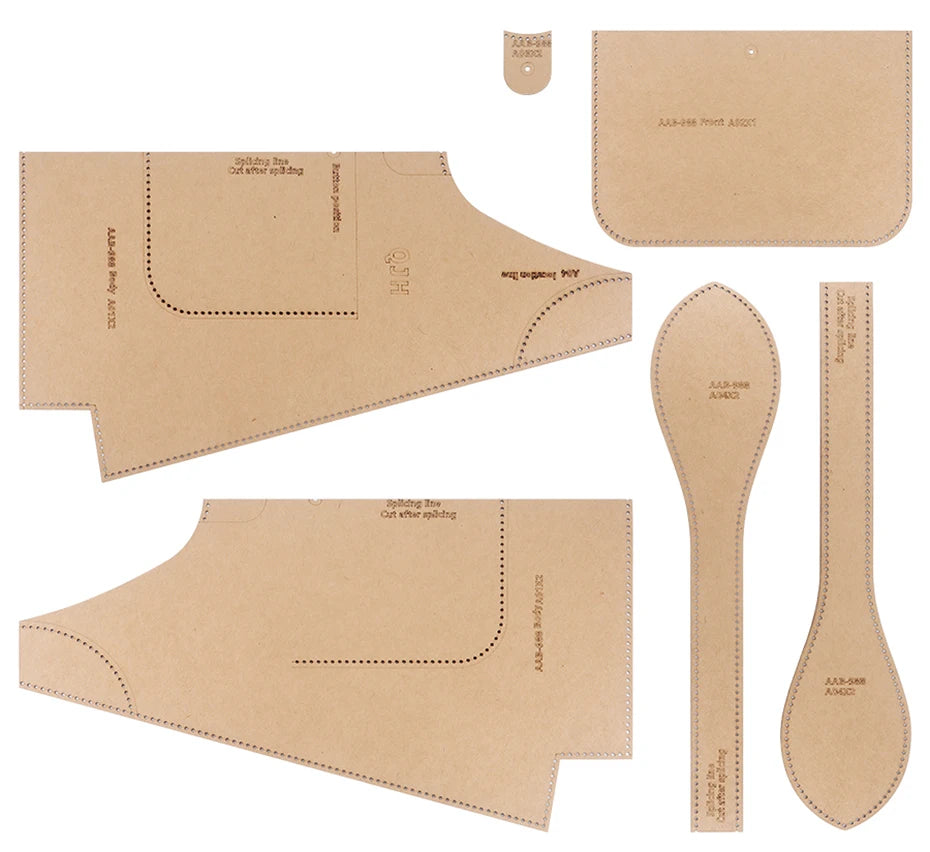 Women's Tote Bag DIY Leather Sewing Template - Kraft Paper Craft Kit