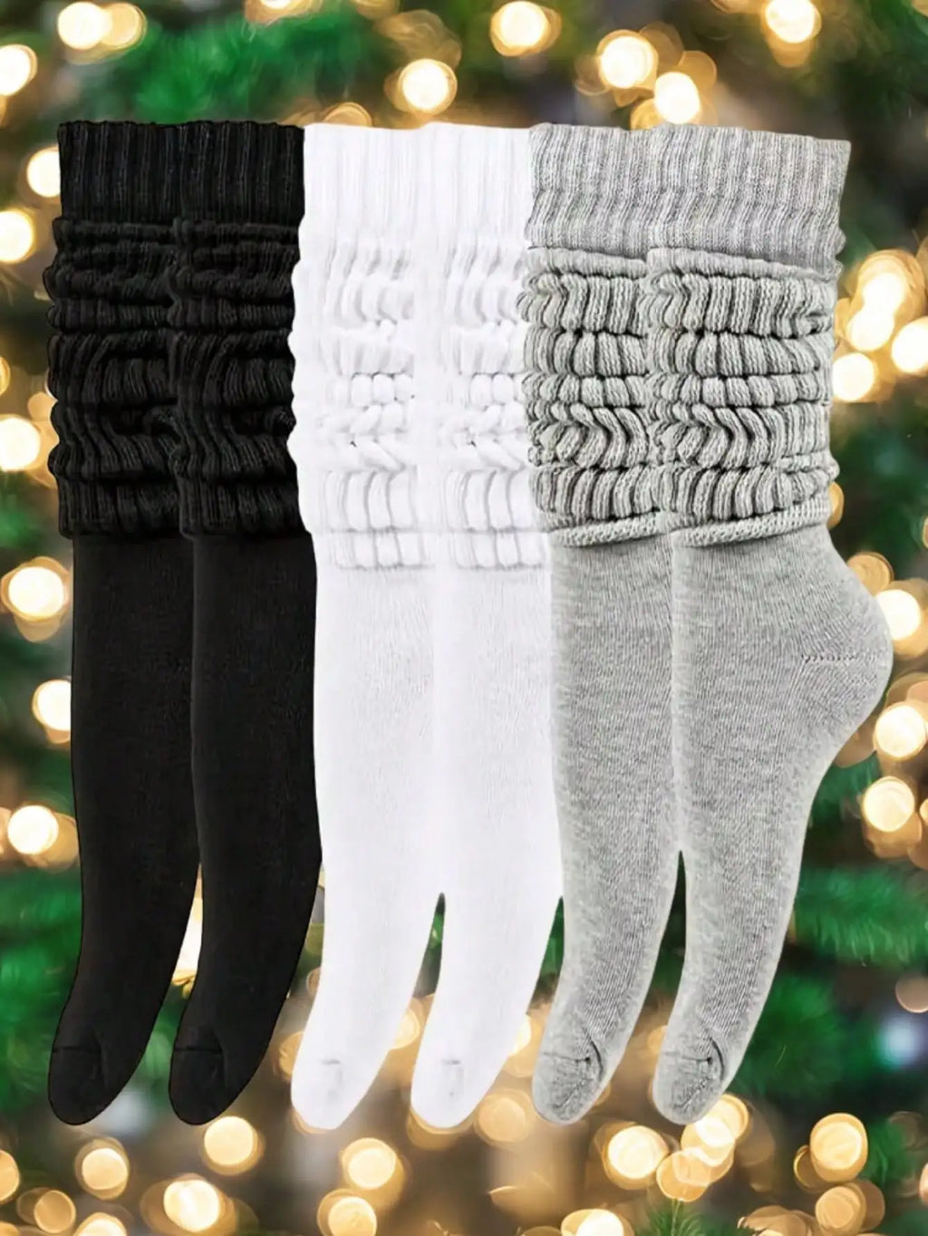 Women's Solid Warm Stacked Knitted Mid - Calf Socks – Cosy Winter Socks - lily supply