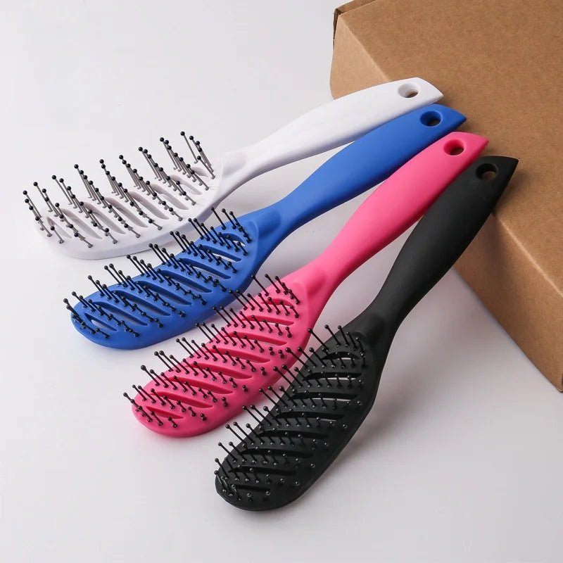 9 - Row Detangling Hair Brush - Scalp Massage Styling Hairbrush - lily supply