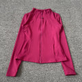 Women's Quick Dry Zip Running Jacket - Slim Fit Yoga Training with Thumb Hole