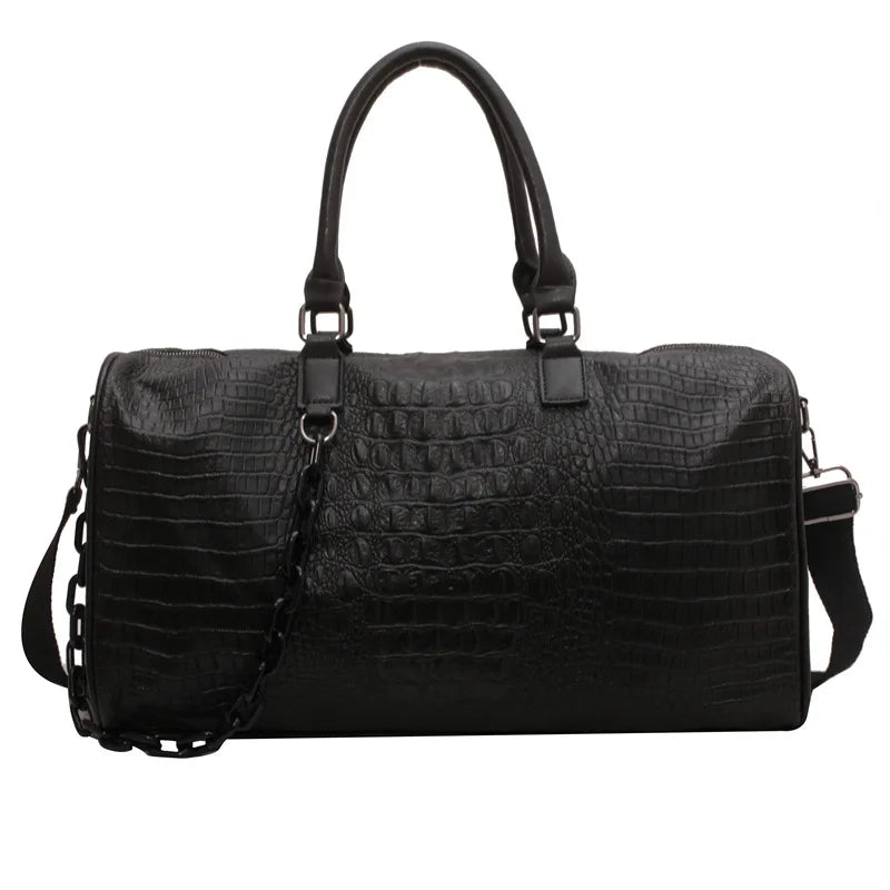 Women Travel Duffel Handbag Large Capacity Business Candy Color Shoulder Bag Waterproof PU Trip Commuting Gym Crossbody Pack
