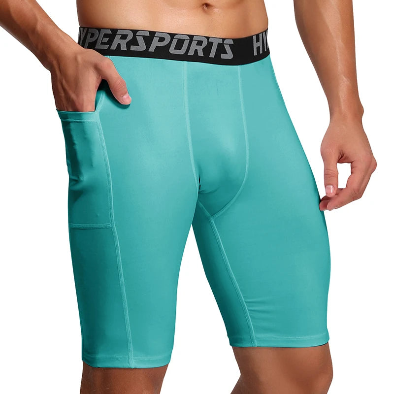 Men's Compression Running Shorts & Gym Tights – Quick Dry Sport Trunks