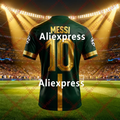 Messi 10 Soccer Jersey – Blue & Red with Gold Accents - lily supply
