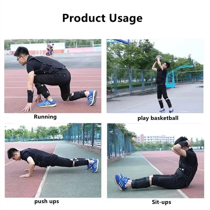 Adjustable 20KG Weighted Training Vest - Strength Endurance Running Fitness Jacket