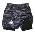 Men's 2-in-1 Mesh Compression Shorts – Breathable Quick Dry Gym Fitness Running Shorts