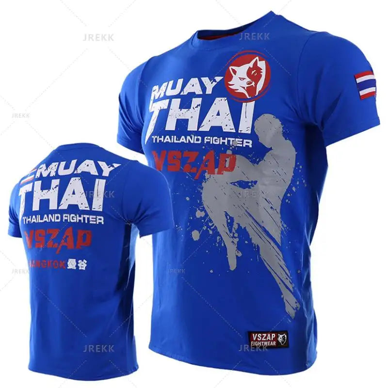 Muay Thai Boxing Sports T-Shirt - Running Fitness Outdoor Wrestling Tracksuit