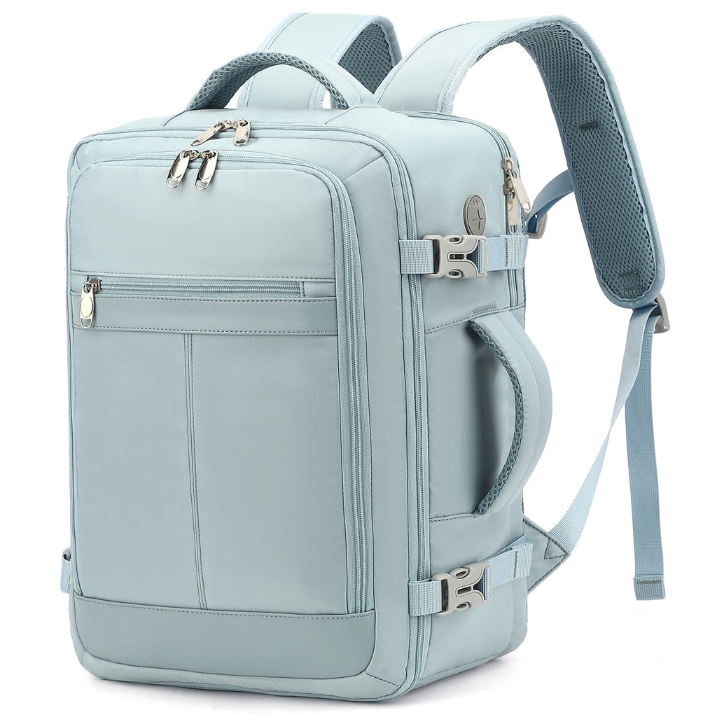 Travel Backpack for Women, 24L Carry On Backpack Flight Approved, Large Personal Item Bag Fits 16.5 inch Laptop, with 1 Packing