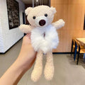 Plush 3D Bear Kawaii Scrunchie - Sweet Cartoon Hair Tie Headband - lily supply