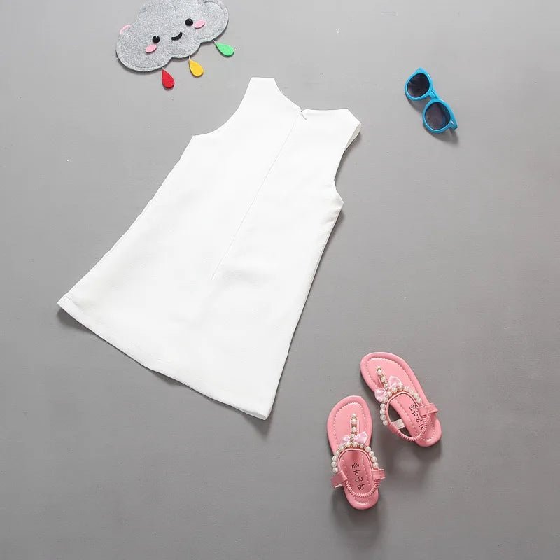 Girls Birthday Party Dress Fashion Rose Printing Children Costumes For Girls Brand Kids Dresses Princess Girls Party Dress - lily supply