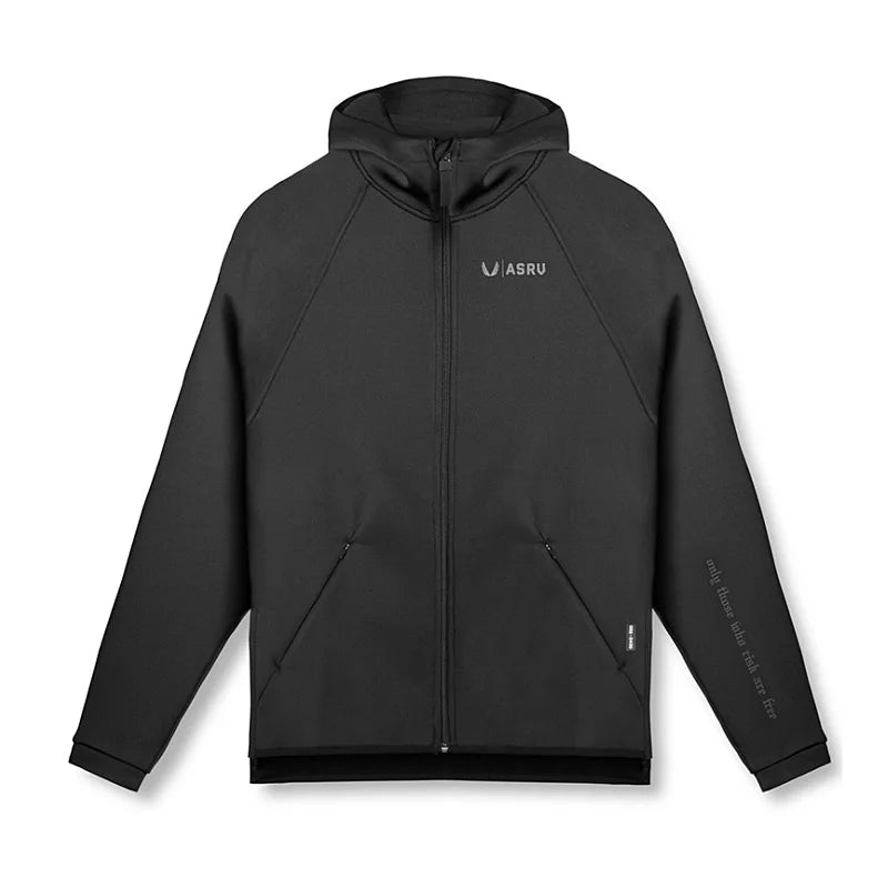Men's Fitness Hooded Zip Sweatshirt - Casual Gym Hoodie Jacket
