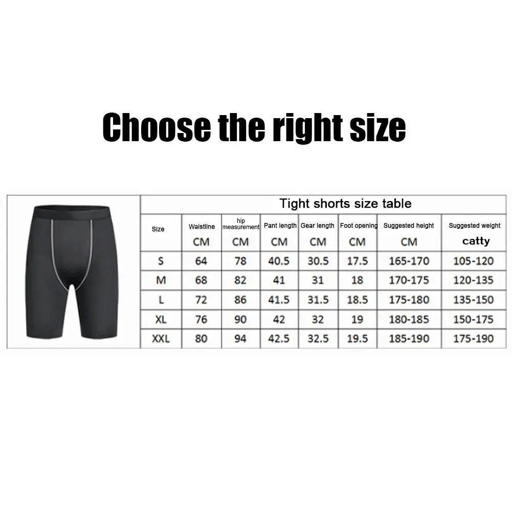 Men's Compression Shorts with Pocket – Elastic Quick Dry Running Fitness Gym Pants