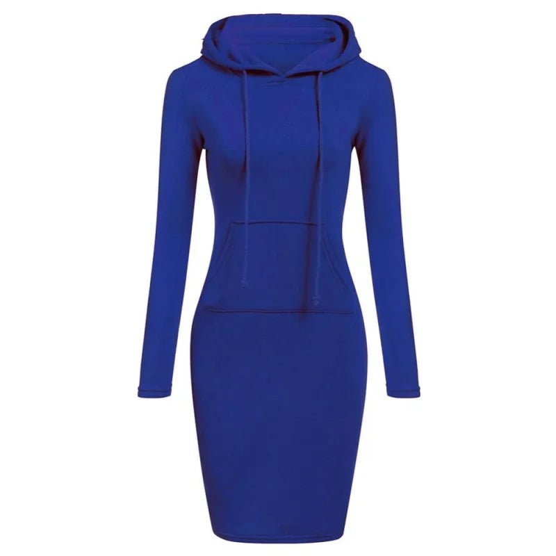 Ladies Dress Autumn Women Hooded Dresses Hoodies Women Sweatshirts Women Hoodies Dress Tops Ladies Clothing - lily supply