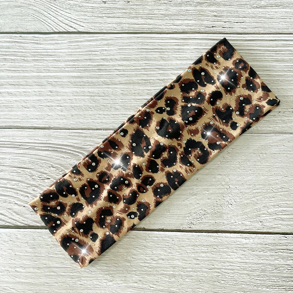 1pc Fashion Women Headband Rhinestone Leopard Printed Hairband Hair Accessories For Lady Girls Shopping Face Wash Turban Bandana - lily supply