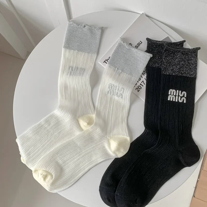 Women's Ballet Lace Glass Wire Transparent Socks – Sheer Ankle Socks - lily supply