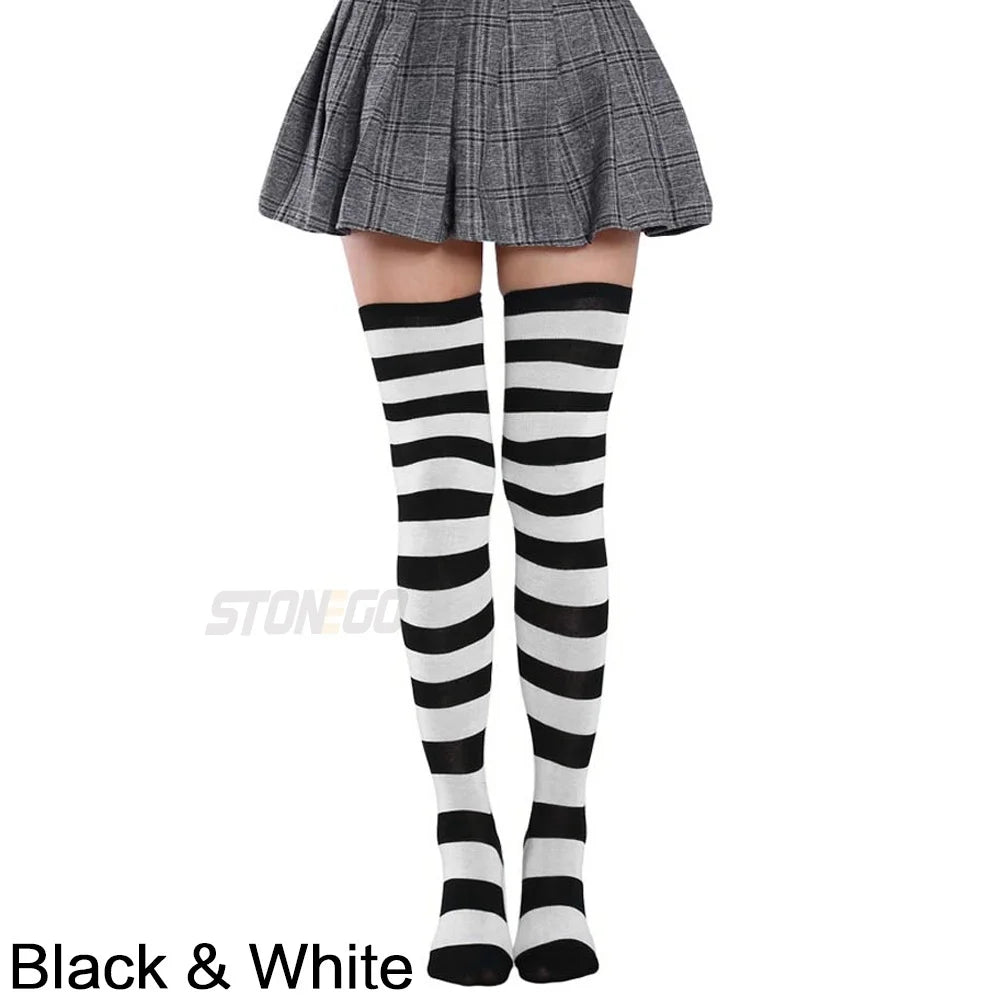 Women's Over - Knee Solid Leg Warmer Socks – Long Thigh High Socks - lily supply