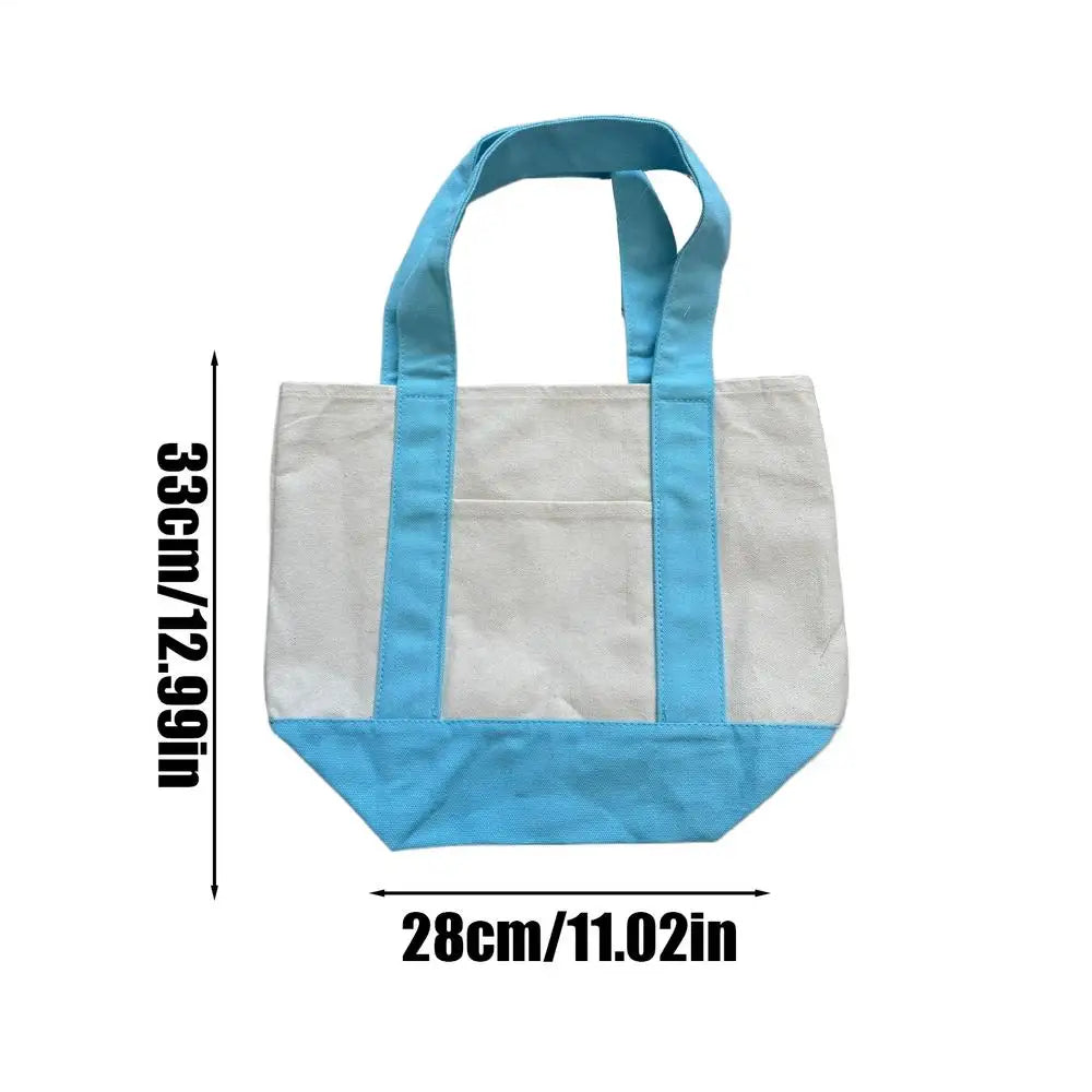 Canvas Reusable Grocery Tote Bag - Fashionable for Women Men Students