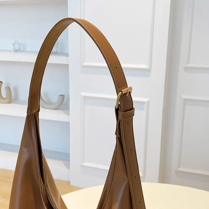 Women's Retro Handmade Large Shoulder Tote Bag - Simple Commuter Bag