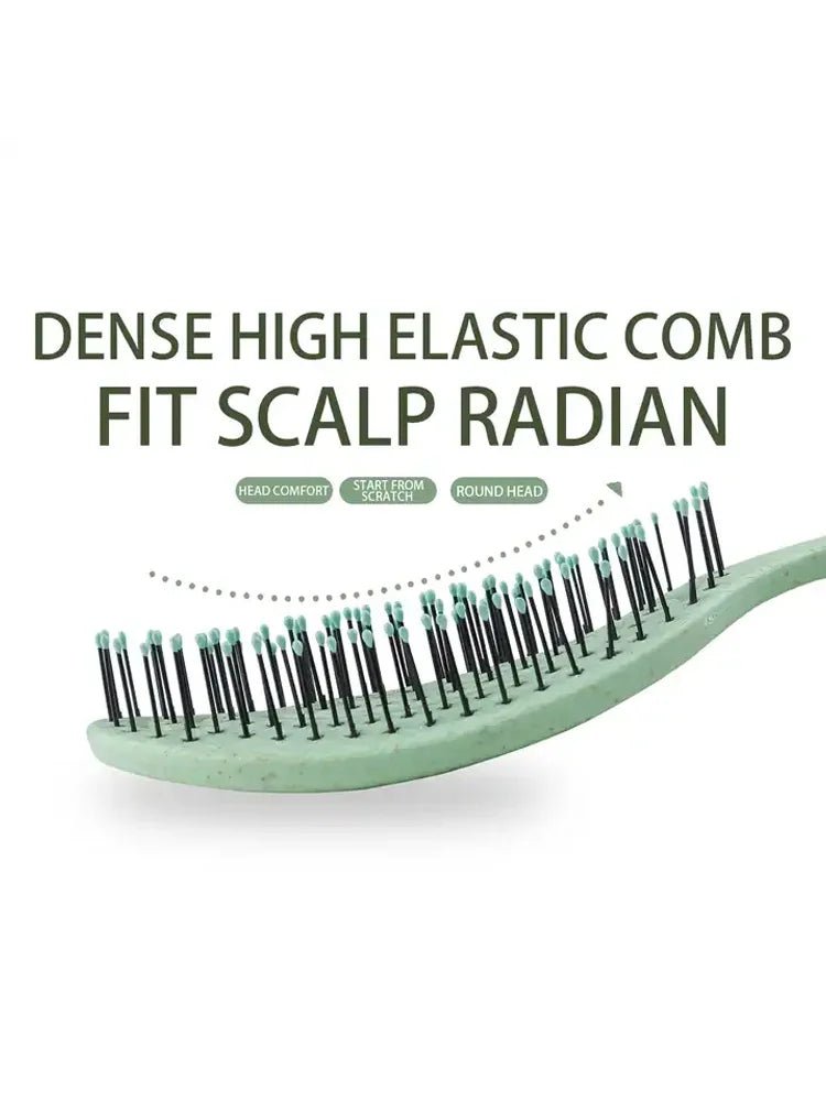 Bristle Nylon Hair Massage Comb - Curly Detangle Salon Hairbrush - lily supply